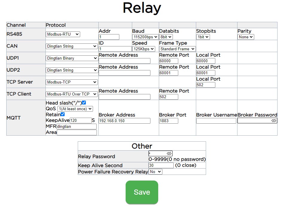 16channel RelaySettings 1