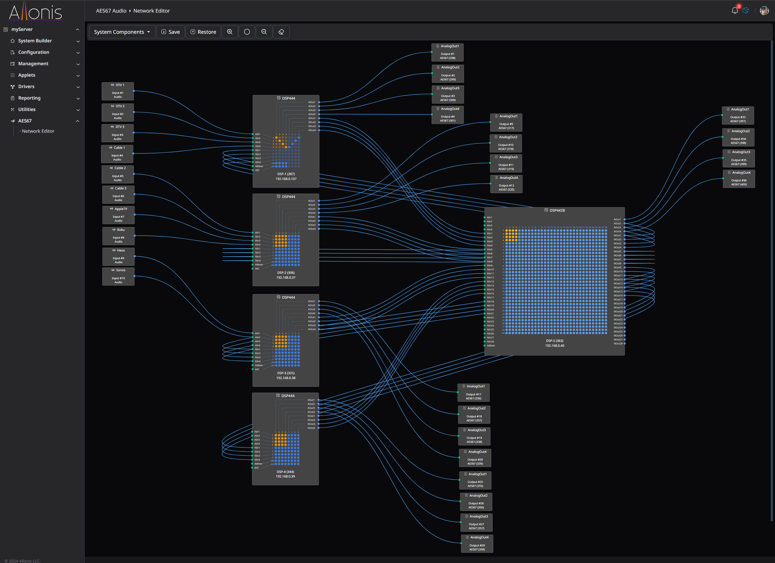 DSP 20x20 Network