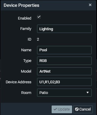 RGB DMX setup