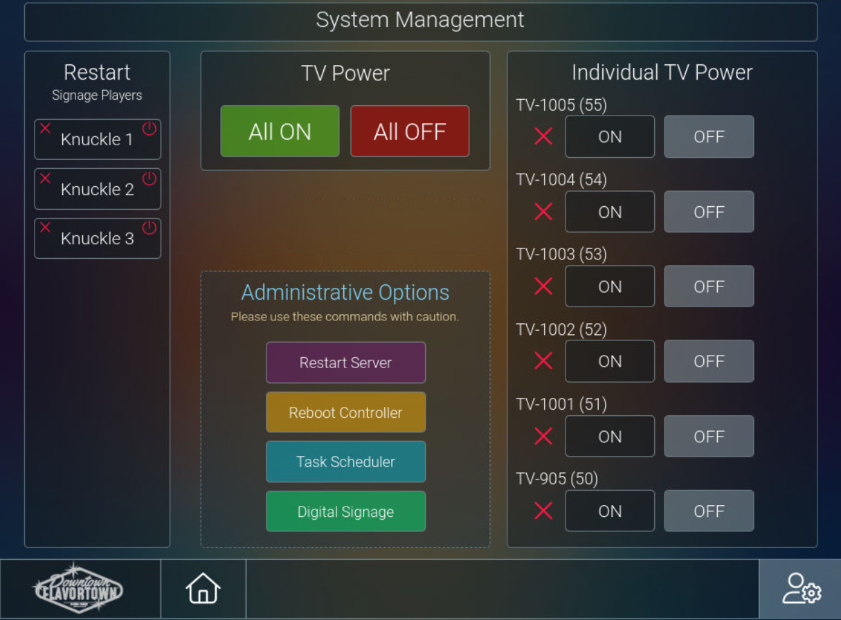 preset tv power